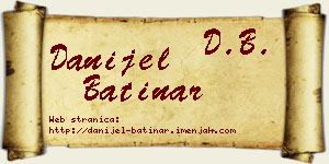 Danijel Batinar vizit kartica